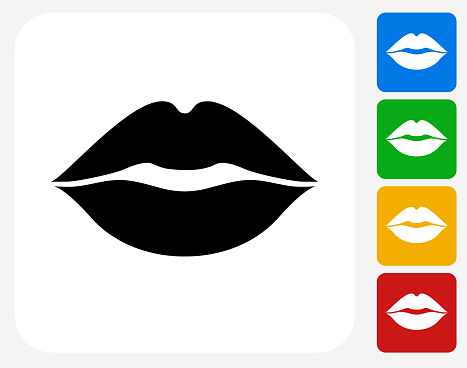 istock Lips Icon Flat Graphic Design 493535394