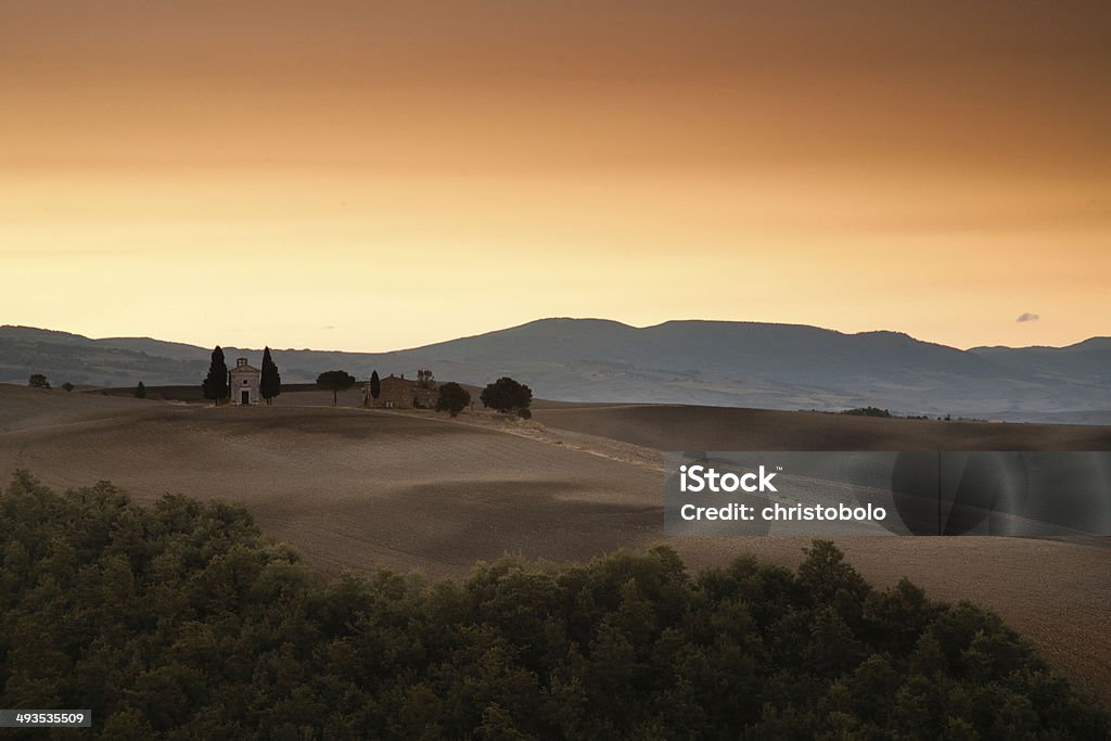 Nascer do sol na Toscana, Itália - Foto de stock de Agricultura royalty-free