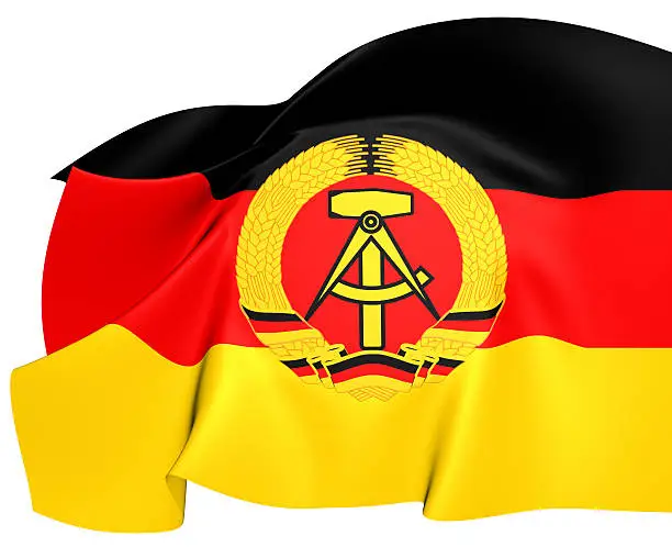 Flag of German Democratic Republic. 3D.