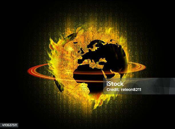 Sun Digital World Stock Photo - Download Image Now - Abstract, Astronomy, Backgrounds