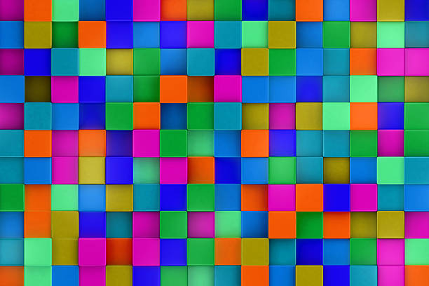 istock 3d colored cubes background, color mosaic 493537517