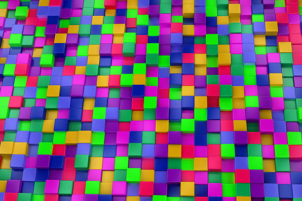 istock 3d colored cubes background, color mosaic 493537523