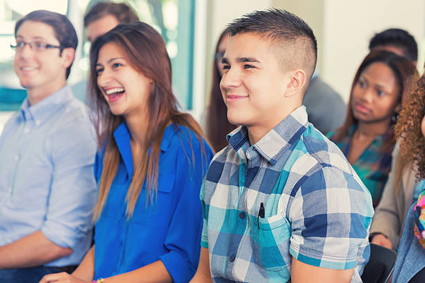 istock Diverse group of high school or college students attending lecture 493537932