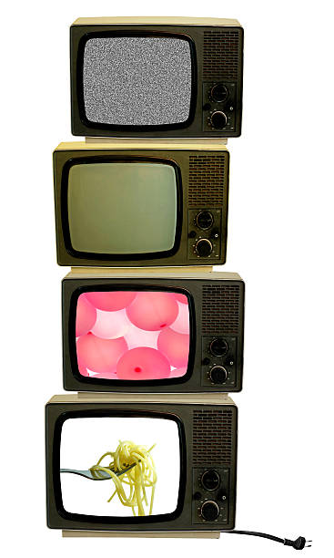 istock Vintage televisions with cut out screens 493539087