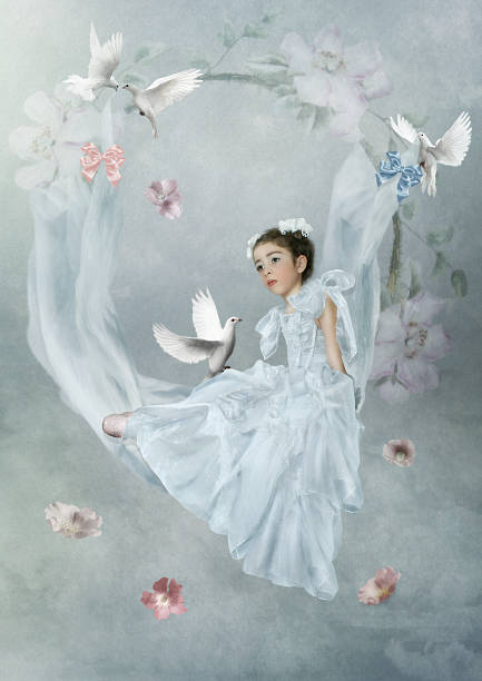 istock Girl and doves 493539647