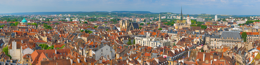 Cityscape of Dijon in a summer day