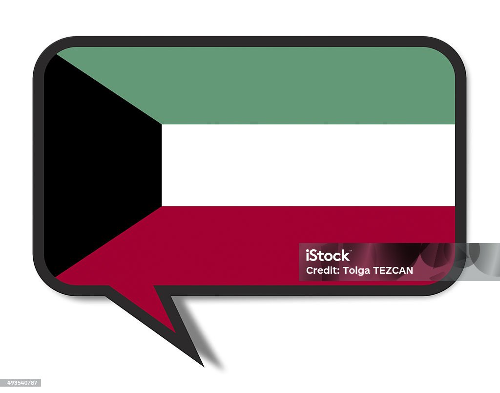 Kuwait Flag Kuwait Flag.  Isolated on white. Clip Art stock illustration