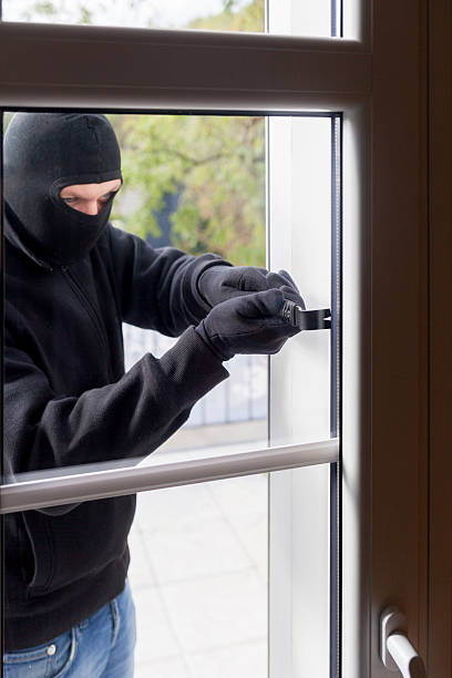 istock Burglar at the patio door 493540830