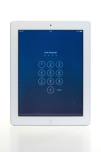 Ipad Code Input Modern White Ipad Enter Passcode Stock Photo - Download Image Now ...