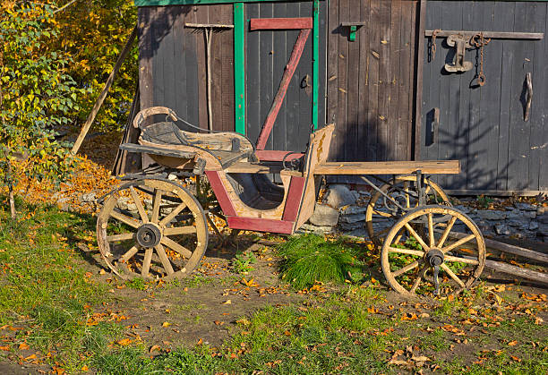 istock Old wooden carriage 493549206