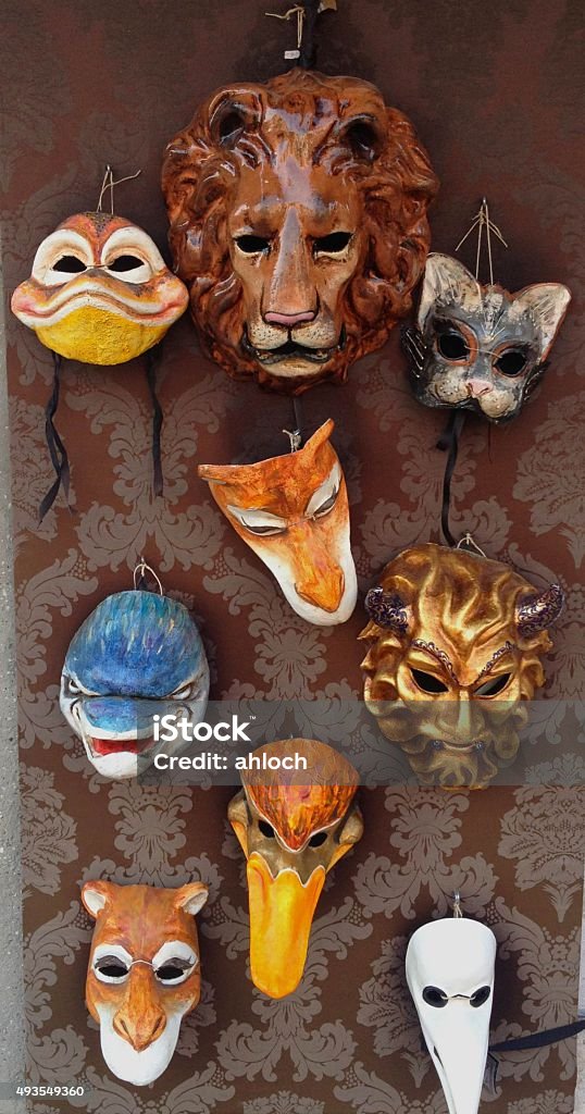 Venetian Animal Masks Stock Photo - Download Image Now - 2015, Animal,  Animal Themes - iStock