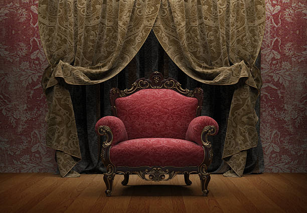 istock Armchair and courtain 493550922