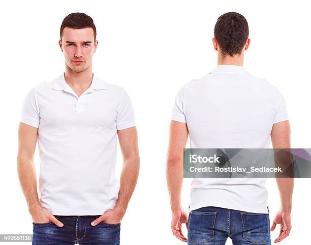 Mann Mit Poloshirt Stockfoto und mehr Bilder von Polohemd - Polohemd, Weiß, Männer