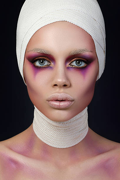 Young clown woman portrait