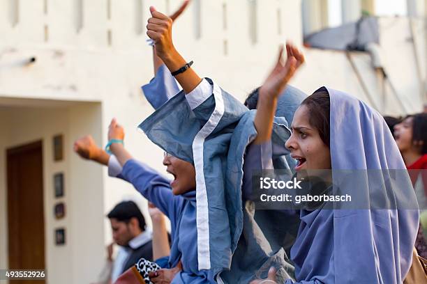 Female Muslim Students Protest Stock Photo - Download Image Now - Pakistan, Women, Protestor