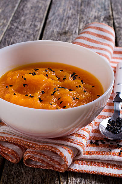 istock Soup puree of orange color 493553710