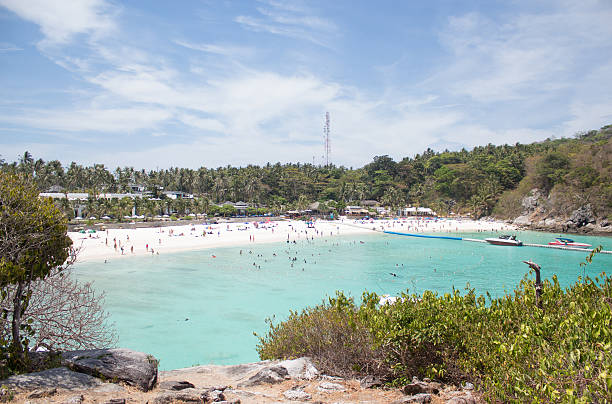 istock Top view beach bay ,Raya islands,Phuket 493554948