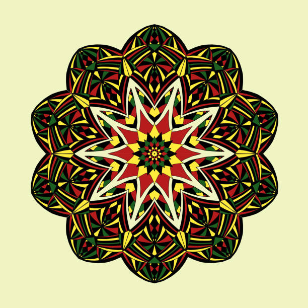 mandali. etniczne tło dekoracyjne elementy kwiatowy - napkin black blank ideas stock illustrations