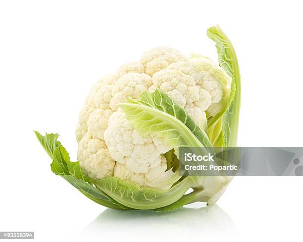 Cauliflower Stock Photo - Download Image Now - Cauliflower, Cut Out, White Background