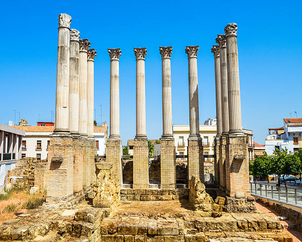 Ancient Roman arches standing in ruins