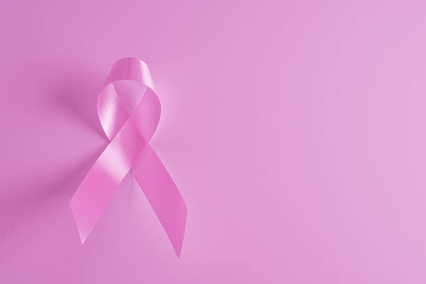 乳がん撲滅協賛ピンクのリボンの背景 - breast cancer women breast cancer awareness ribbon pink ストックフォトと画像