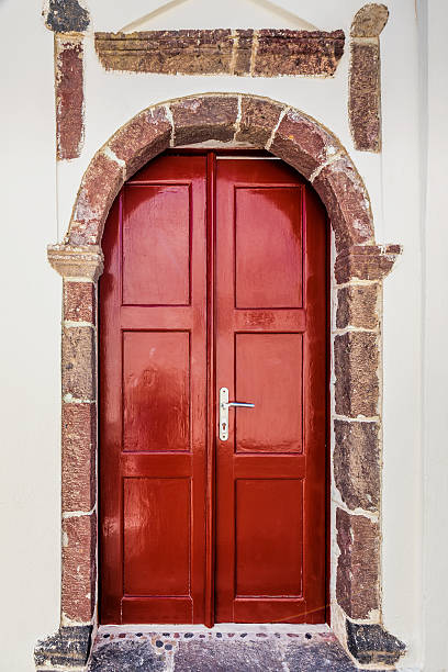 istock Elegant red door 493561222