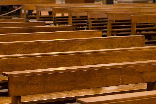 istock Wood pews 493562550