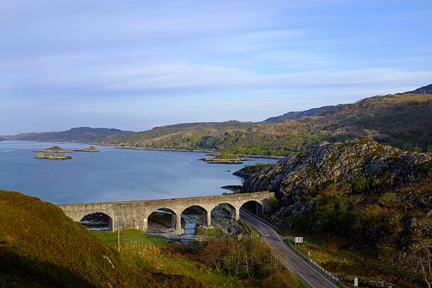 istock Loch Nan Uamh Viaduct surrounded by mountains 493567543