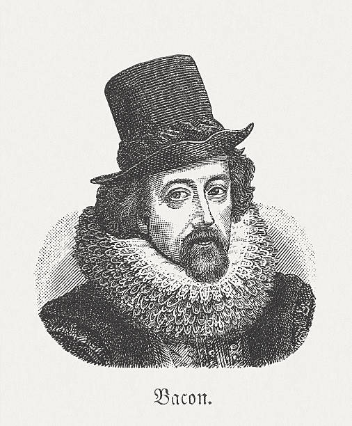 Francis Bacon (1561-1626), English philosopher, wood engraving, published in 1881 Francis Bacon (1561 - 1626), English philosopher, statesman, and pioneer of empiricism. Woodcut engraving after a painting by Frans Pourbus the Younger (Flemish painter, 1569 - 1622) in Lazienki-Palast, Warsaw, published in 1881. francis bacon stock illustrations