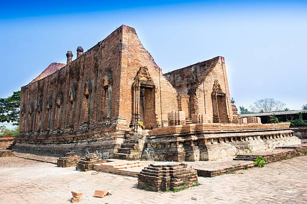 Old thai church at Wat Kudeedao, Ayutthaya, Thailand