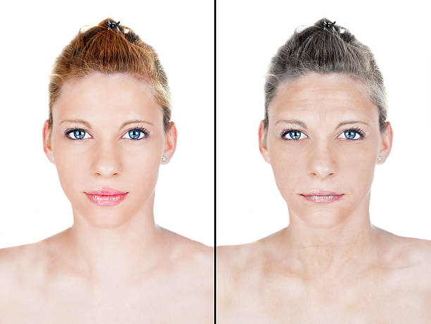 istock Beautiful woman aging process portrait 493570445