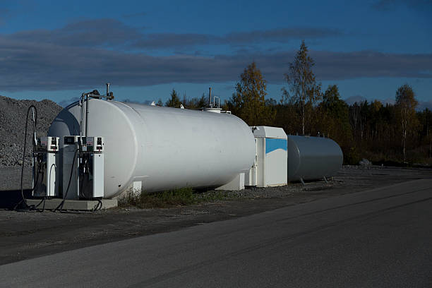 istock Gas pumps and tanks 493572542
