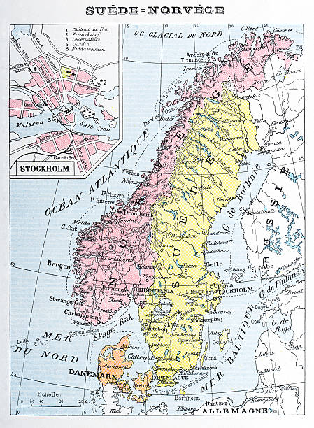 istock Antique map of Norway, Sweden and Denmark 493575788