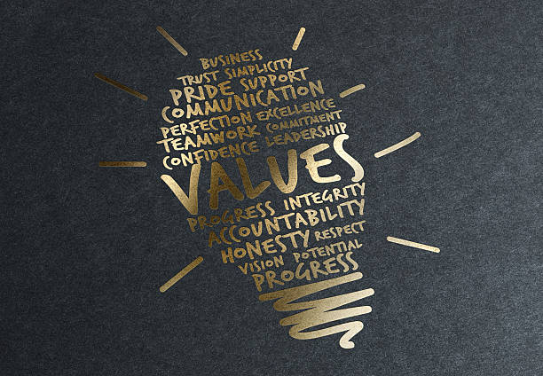 gold consigli: valori sorge - business environment responsibility light bulb foto e immagini stock