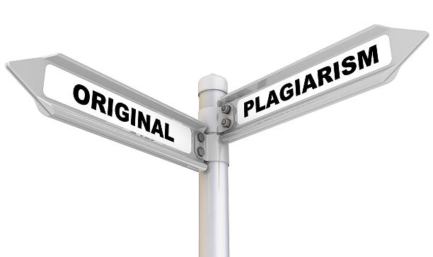 istock Original and plagiarism. Road sign 493580916