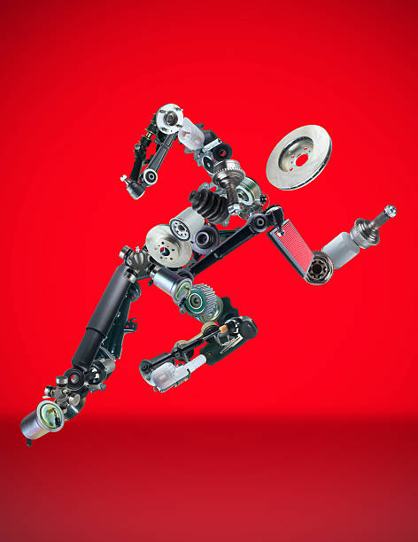 istock Running man assembled from spare parts 493581742