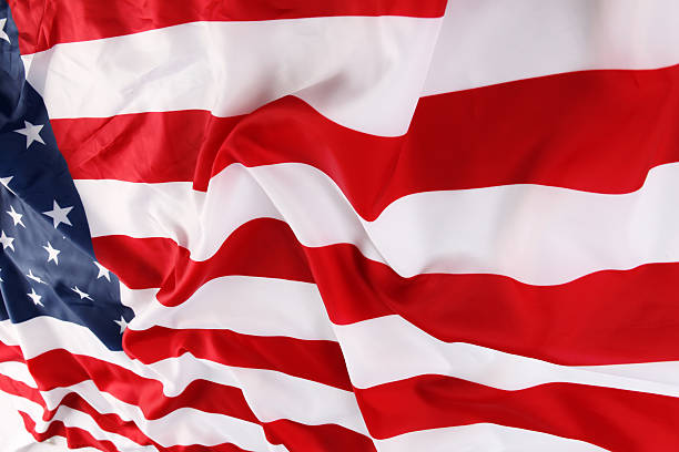 istock Close up of American flag 493582312