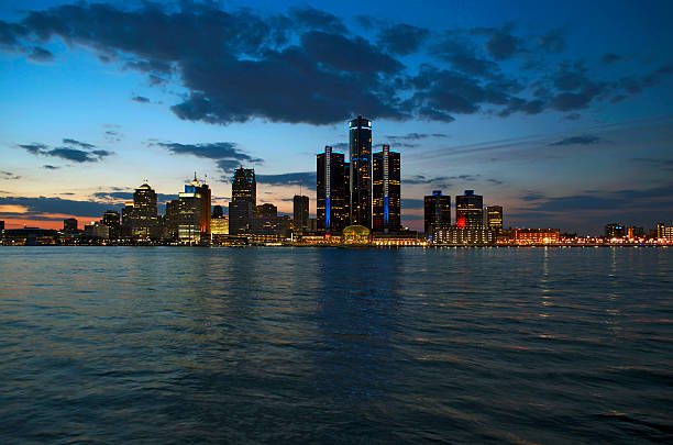 istock Detroit Panoramic View at Dusk, 2015 493582444