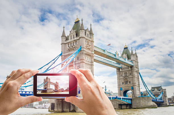 istock Taking a Photo of Tower Bridge with a Mobile Phone 493584842