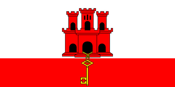 Flag of the British overseas territory Gibraltar.