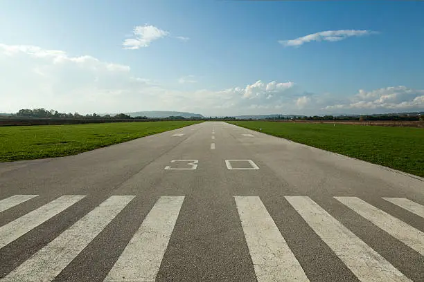 plane concrete runway for sports planes