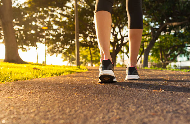 Female walking in the park