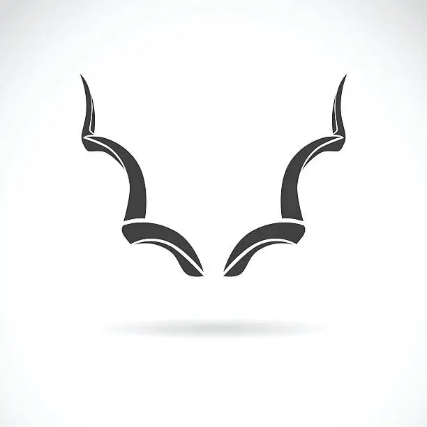 Vector illustration of Vector image of an horns