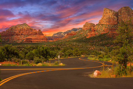 Beautiful Sunset Scenery of Sedona, Arizona