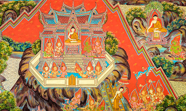 istock Thai mural painting art 493602184