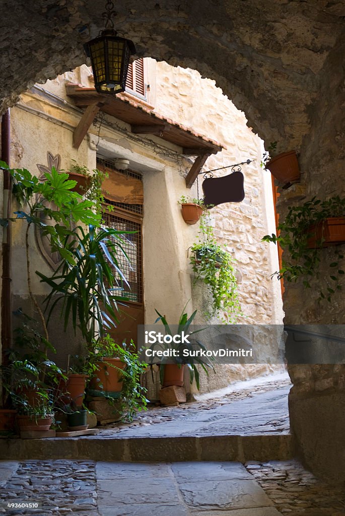 Italian narrow street Typical Italian narrow stree 2015 Stock Photo