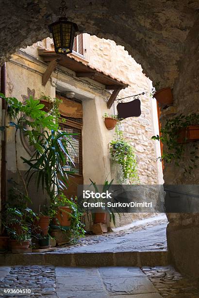 Italian Narrow Street Stock Photo - Download Image Now - 2015, Aging Process, Alley