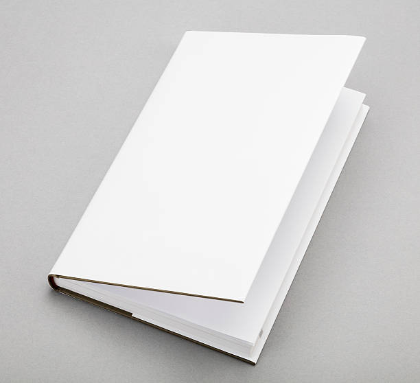 Blank book white cover 5,5 x 8,8 in stock photo