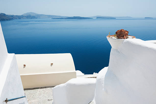 istock White architecture on Santorini island, Greece. 493606766