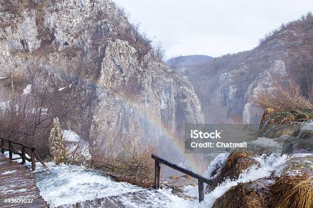 Rainbow Plitvice Lakes Stock Photo - Download Image Now - Blue, Boardwalk, Croatia